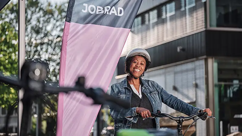 JobRadlerin am Demoday glücklich JobRadlerin am Demoday glücklich